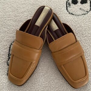 Franco Sarto Tan Leather Slip-On Loafers